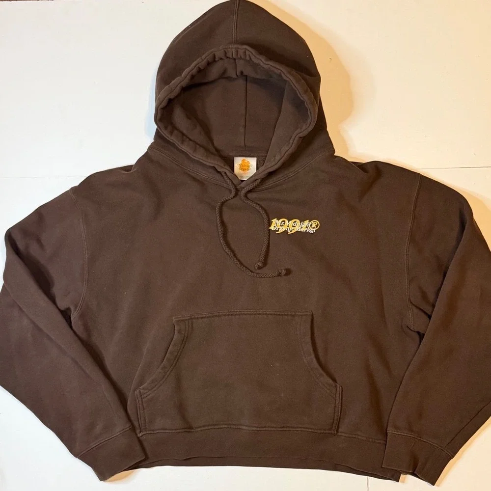Midnight Organic Hoodie Mens L Brwn Larry June Mr. Midnights Organic Market Rare